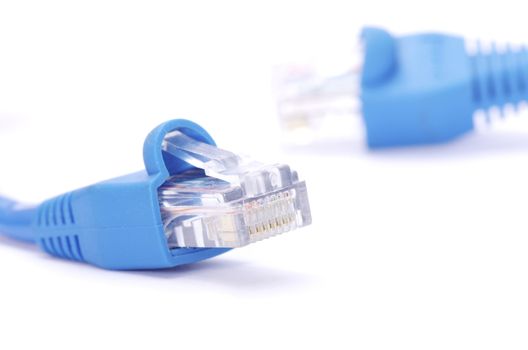  Macro shot of network connection plug