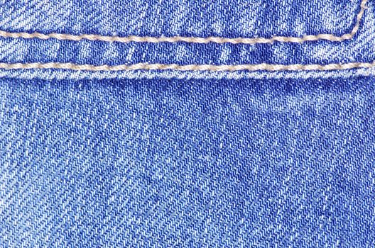 Textured striped blue jeans denim linen fabric background