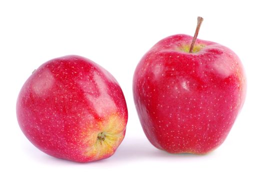 fresh apples isolated on a white