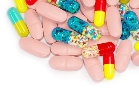  pills isolated on white background