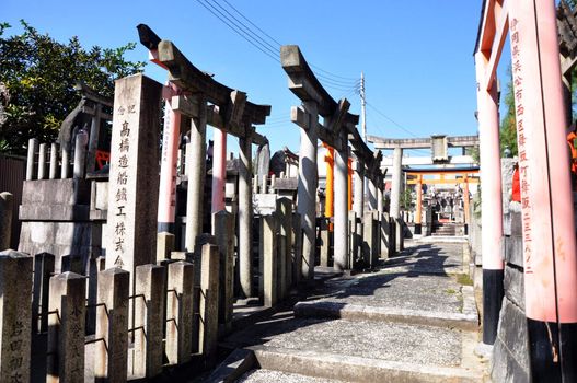 Fushimi Inari-taisha Shrine in Kyoto, Japan, This shrine dedicated to the god of rice and sake 