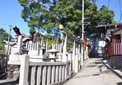 Torii gates at Fushimi-inari Shrine, Kyoto, Japan. 