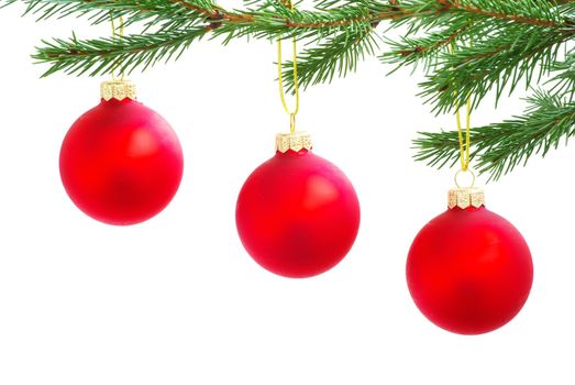 Christmas decoration isolated on the white background