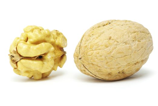 fresh walnuts isolated on a white background