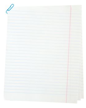 A page ripped off from the notebook