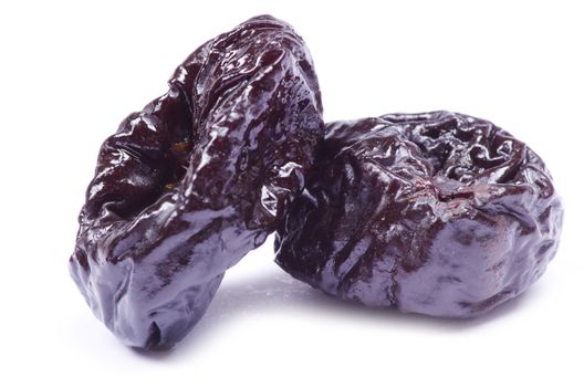 dried plum on a white background