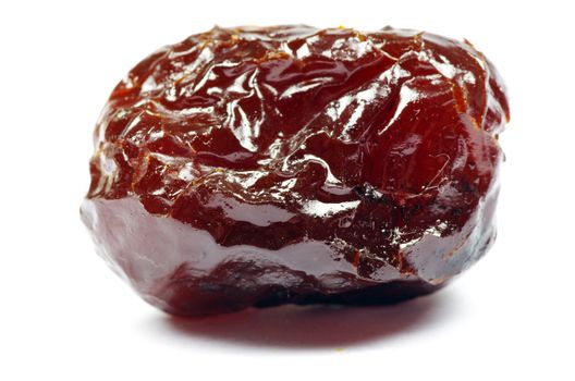 dryed dates on white background