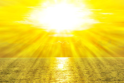 Fantastic sunset over the sea  