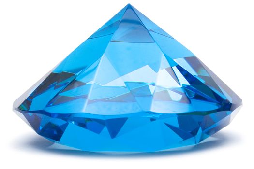 Precious gemstone isolated on white.