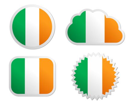 Ireland flag labels