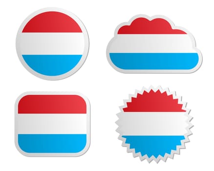 Luxembourg flag labels