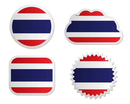 Thailand flag labels