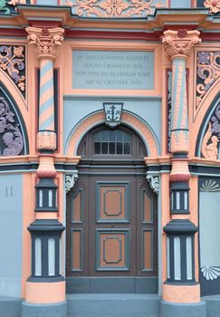 Portal of Cranach house in Weimar