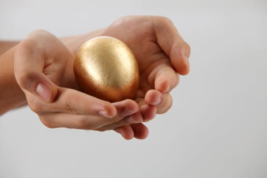 protecting and holding the golden egg