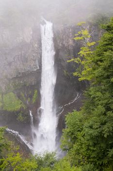 famous Japanese waterfall Kegon in Nikko by summer time