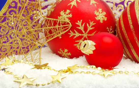 Christmas balls isolated on the white background