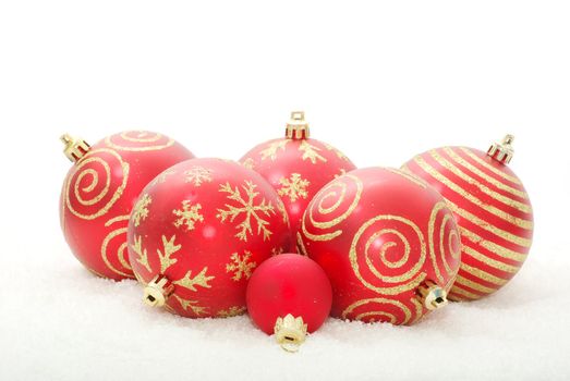 christmas balls isolated on a white background