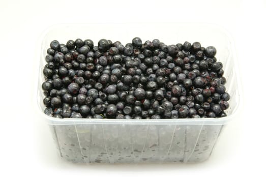fresh blueberries isolated on white background