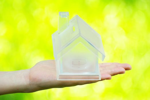 The house in human hand