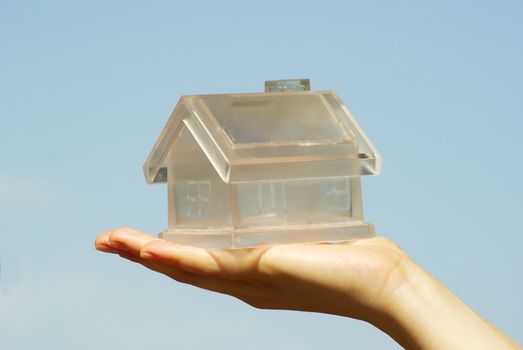 The house in human hand