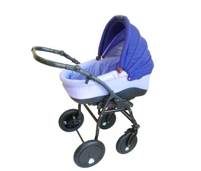  baby carriage isolated on white background