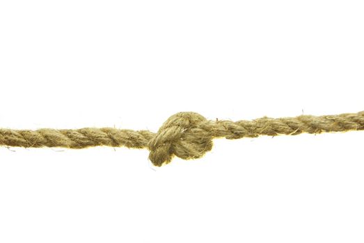 Close up shot of a rope with a knot