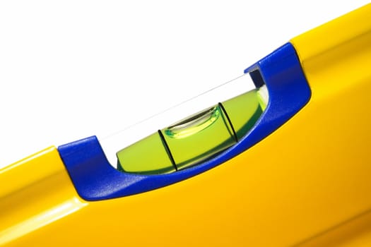 Spirit level on a white background.