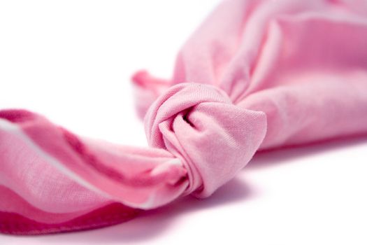 Knotted hanky isolated on a white background.