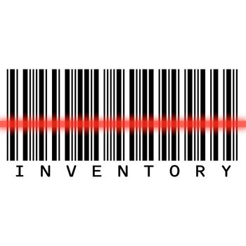 Barcode scanning for inventory with red laser line on it