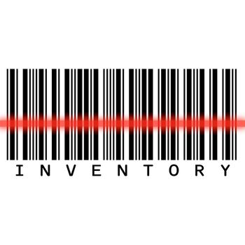 Barcode scanning for inventory with red laser line on it