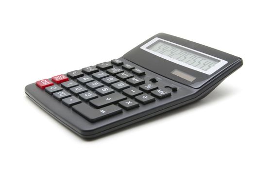 pocket calculator on a white background