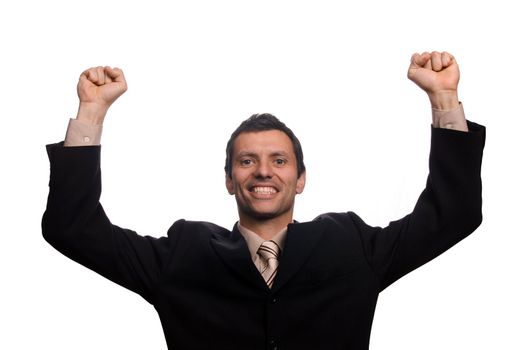 happy businessman success (business concept)