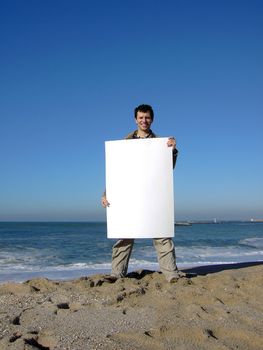 beach publicity in blue sky