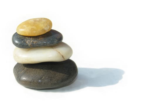 four stone pebbles