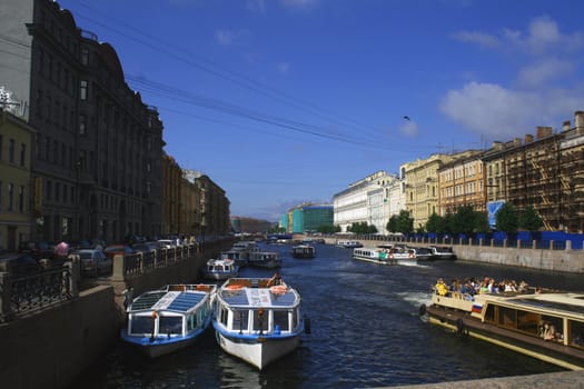 Neva and Saint Petersburg view, Russia