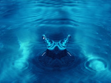 Blue aqua water