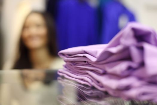 woman in dress room wear dress