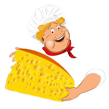 Funny Chef and Natural swiss dairy cheese