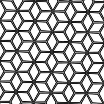 Cubes Mosaic forming 3D Geometric Pattern