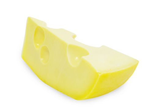 piece of cheese isolated  on white background