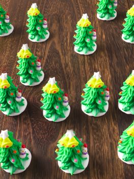 close up of christmas tree candies