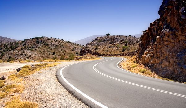 Lonely road in the mountains.