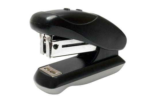 Small Brown stapler isolated on a white background. File contains clipping path.