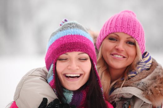 winter women close up portrait