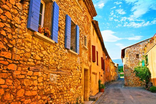 Ancient village street in south of France