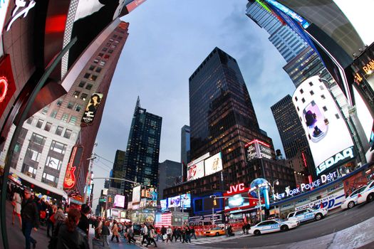NEW YORK CITY - OCT 9: Times Square, featured with Broadway Theaters and huge number of LED signs, is a symbol of New York City and the United States, October 9, 2012 in Manhattan, New York City