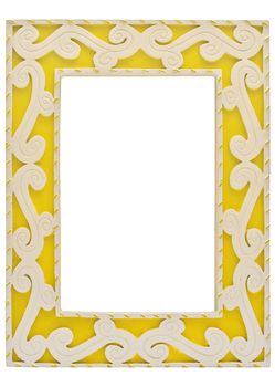 Ornamented picture frame isolated on a white background. File contains clipping path.