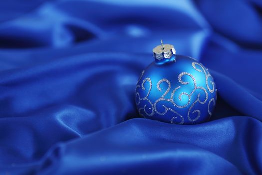  blue christmas card macro close up