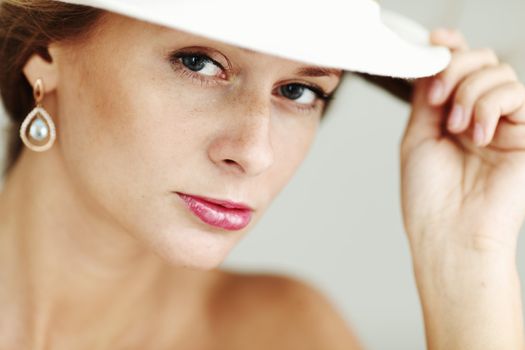  woman studio close up portrait