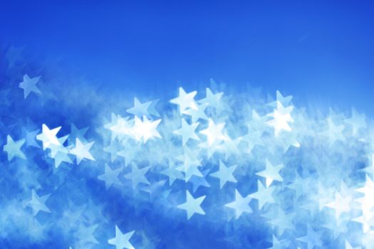 blue bokeh background close up